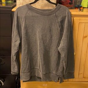 Grey crew neck sweatshirt